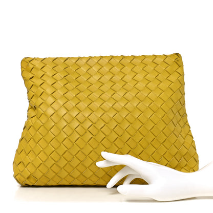Bottega Veneta Nappa Intrecciato Fold Clutch Lemon 2 of 8
