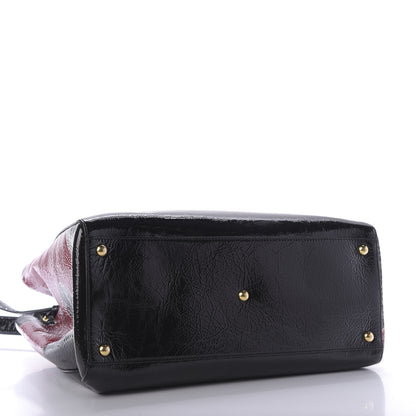 Fendi Patent Regular 2Jours Tote Black Red Milk 5 of 10