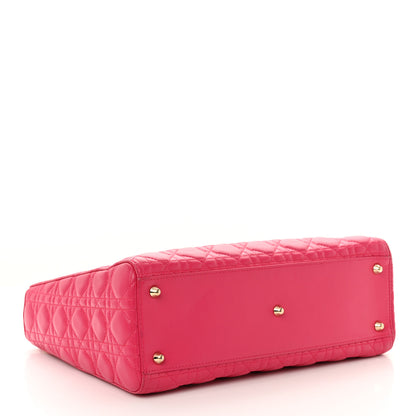 Christian Dior Lambskin Cannage Large Lady Dior Pink 4 of 11