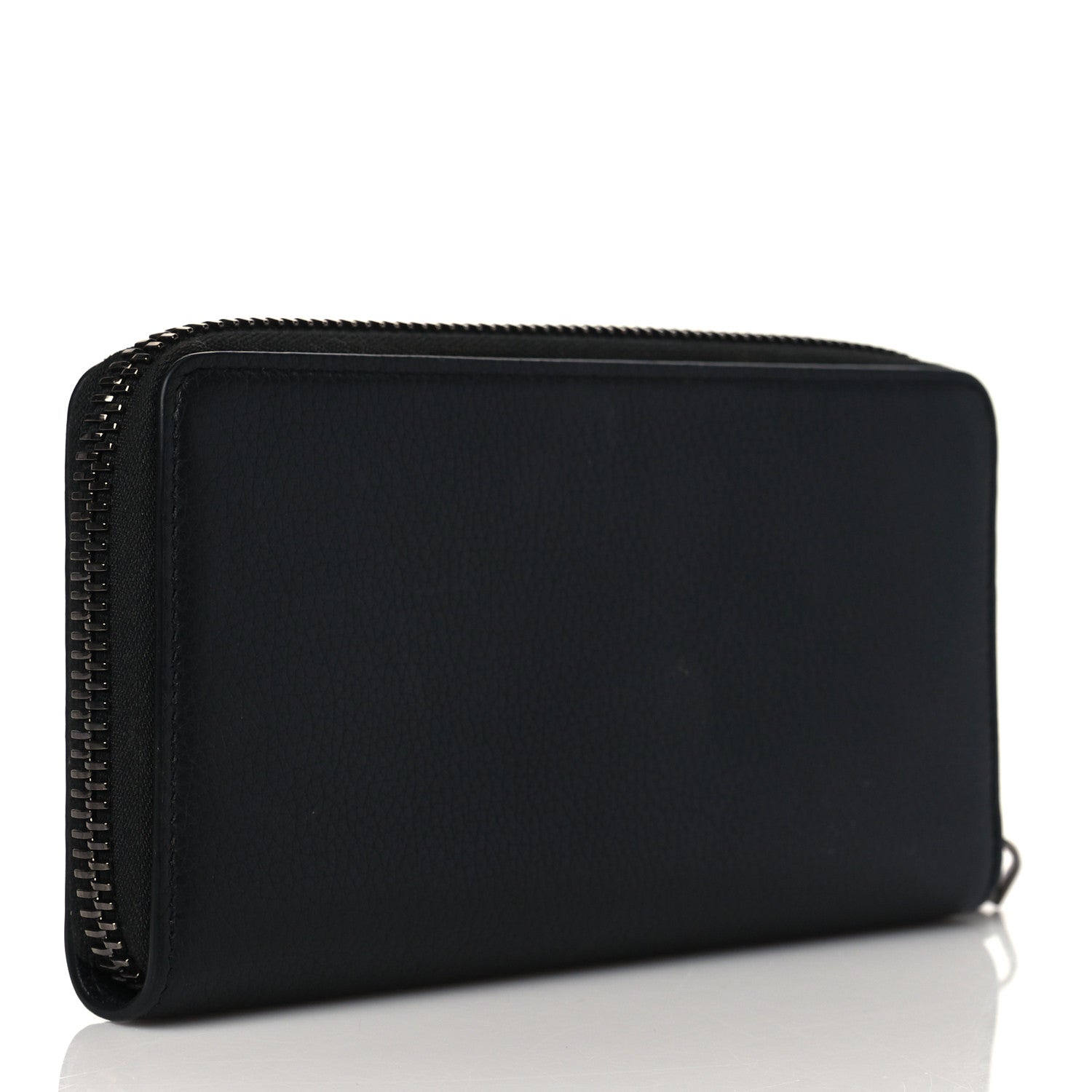 Christian Louboutin Calfskin Panettone Zip Around Wallet Loubi Red Black 3 of 7
