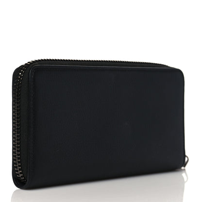 Christian Louboutin Calfskin Panettone Zip Around Wallet Loubi Red Black 3 of 7