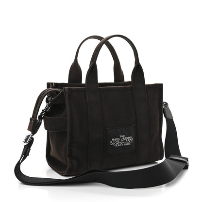 Marc Jacobs Cotton Canvas Mini The Traveler Tote Bag Black 2 of 9