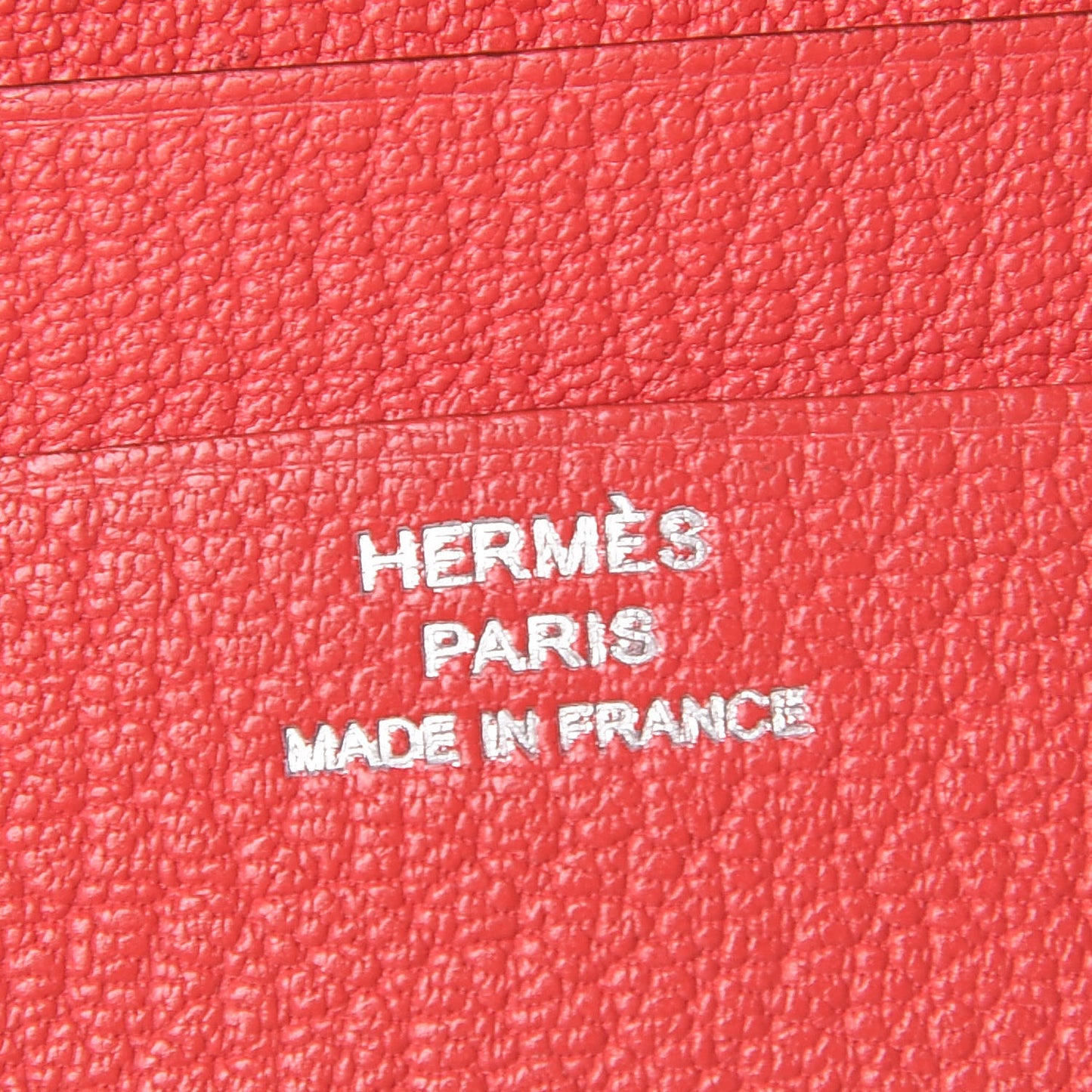 Chevre Mysore Evelyne Card Wallet Rouge Casaque