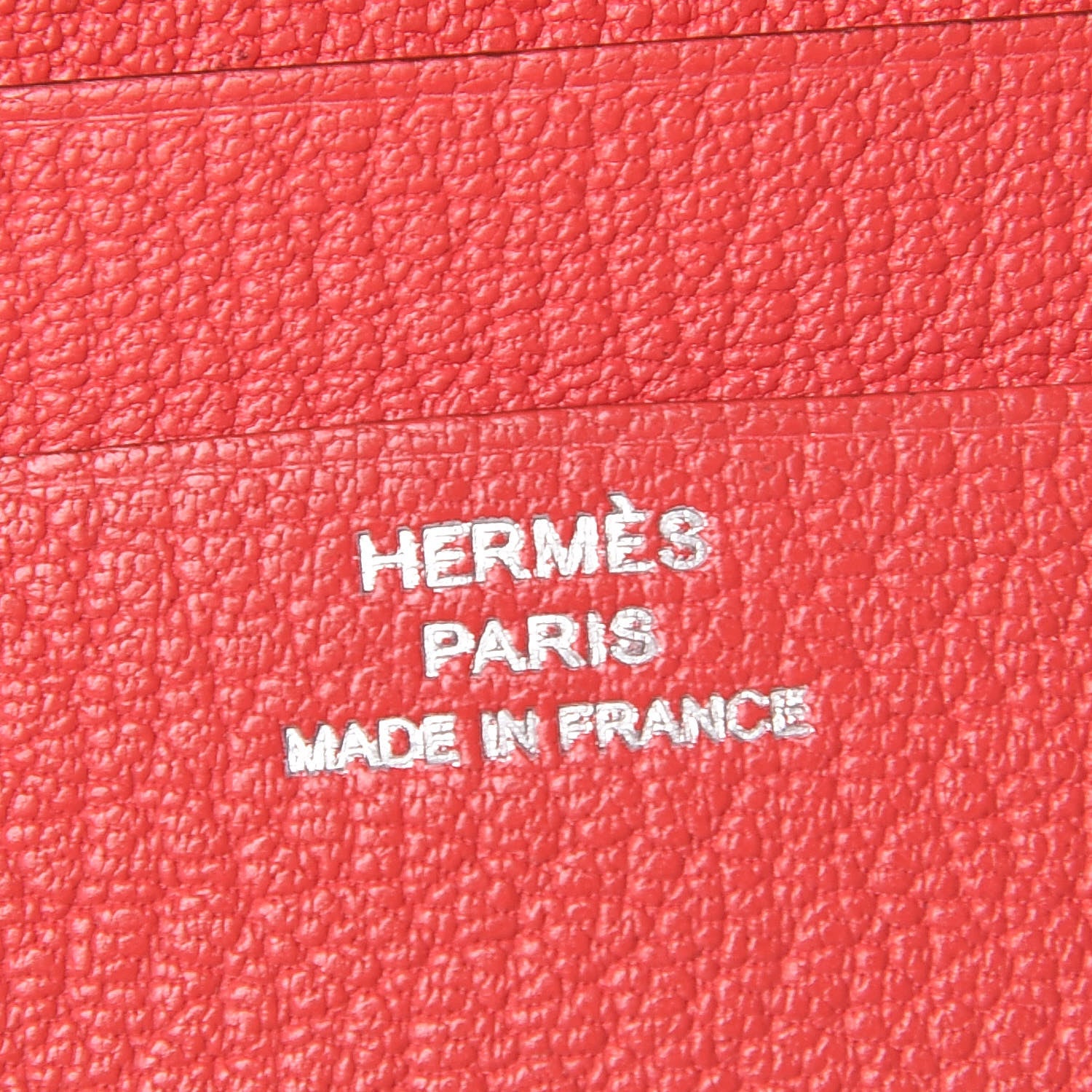 Hermes Chevre Mysore Evelyne Card Wallet Rouge Casaque 6 of 7