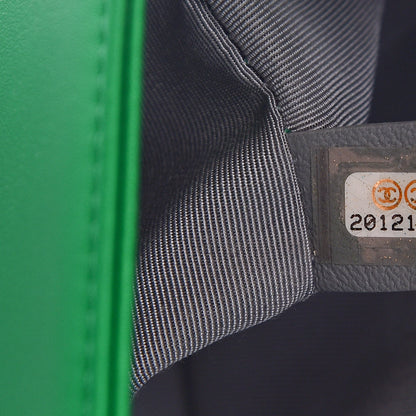 Chanel Metallic Calfskin Quilted Medium Boy Flap Green 7 of 11