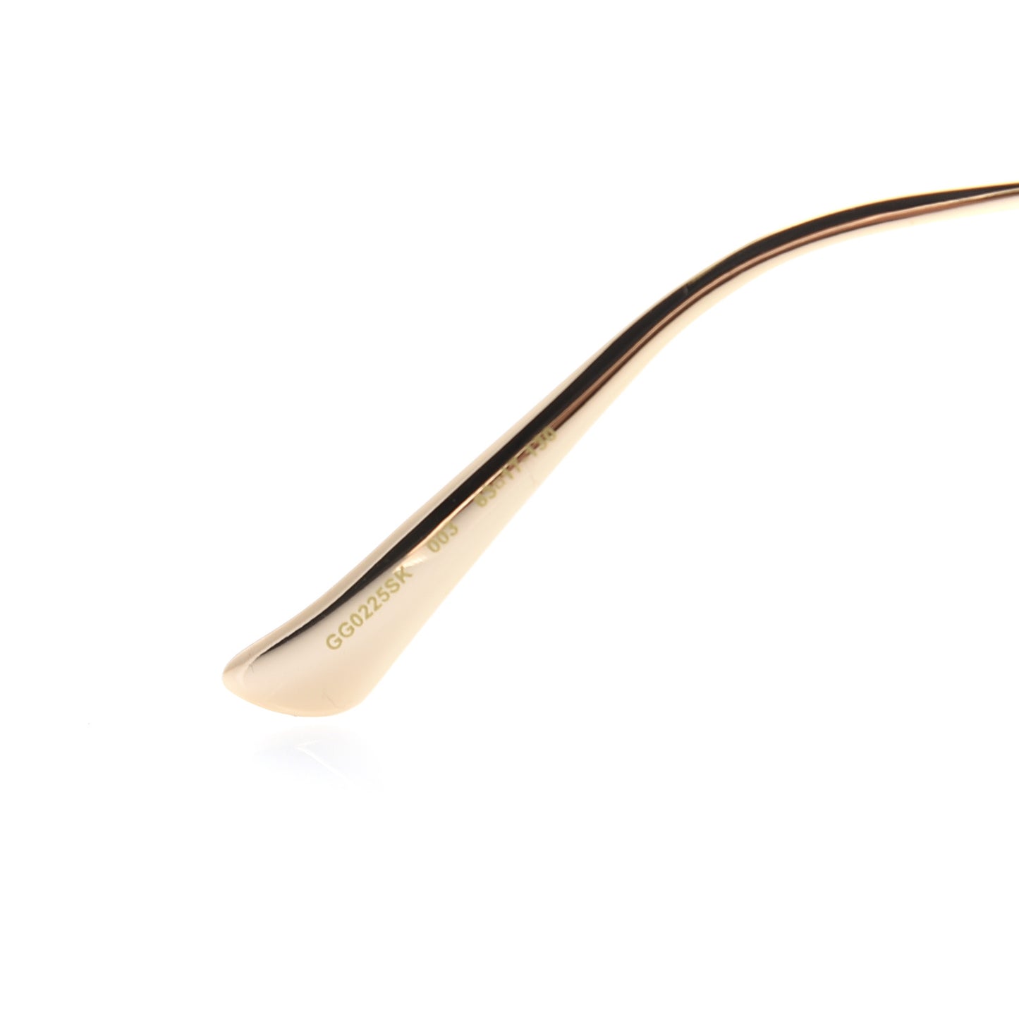 Metal Oversized Round Frame GG0225S Sunglasses Gold