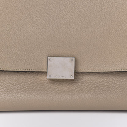 Celine Drummed Calfskin Suede Medium Trapeze Dune 10 of 10