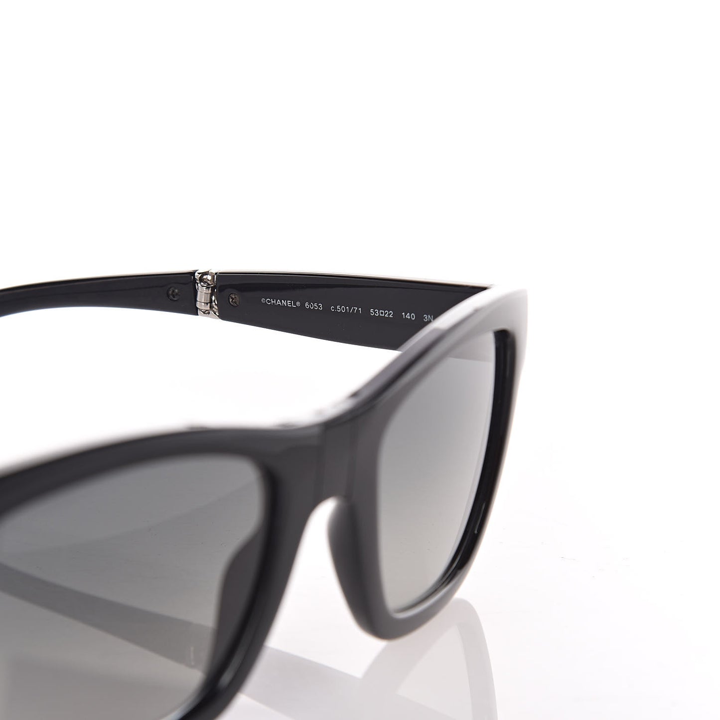 Nylon Metal Square Folding Sunglasses 6053 Black