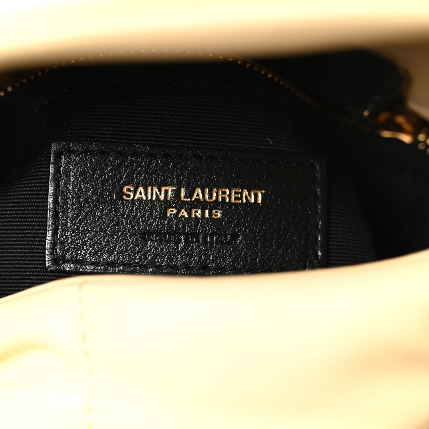 Saint Laurent Lambskin Quilted Small Loulou Puffer Monogram Chain Satchel Jaune Pale 6 of 10