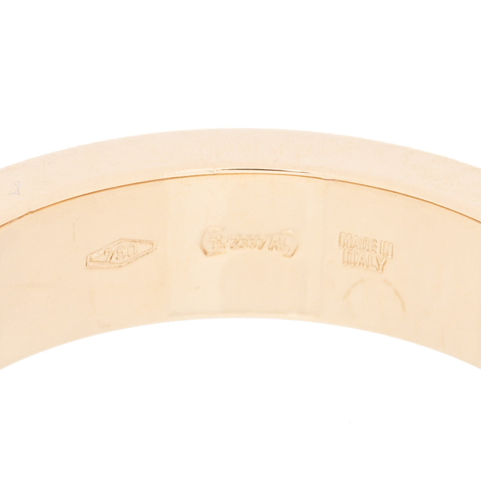 18K Yellow Gold Diamond B.Zero1 Essential Band Ring 48 4.5