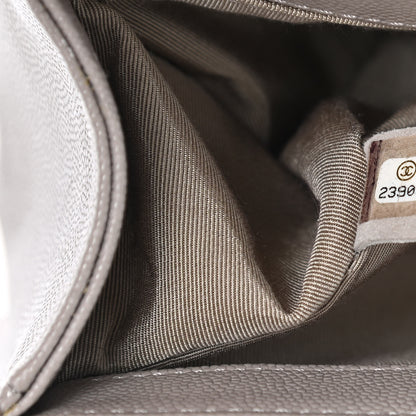 Chanel Caviar Quilted Medium Boy Flap Dark Beige 7 of 10