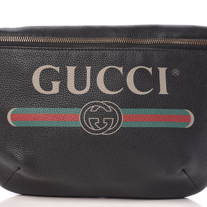 Gucci Grained Calfskin Logo Belt Bag Black 8 of 12