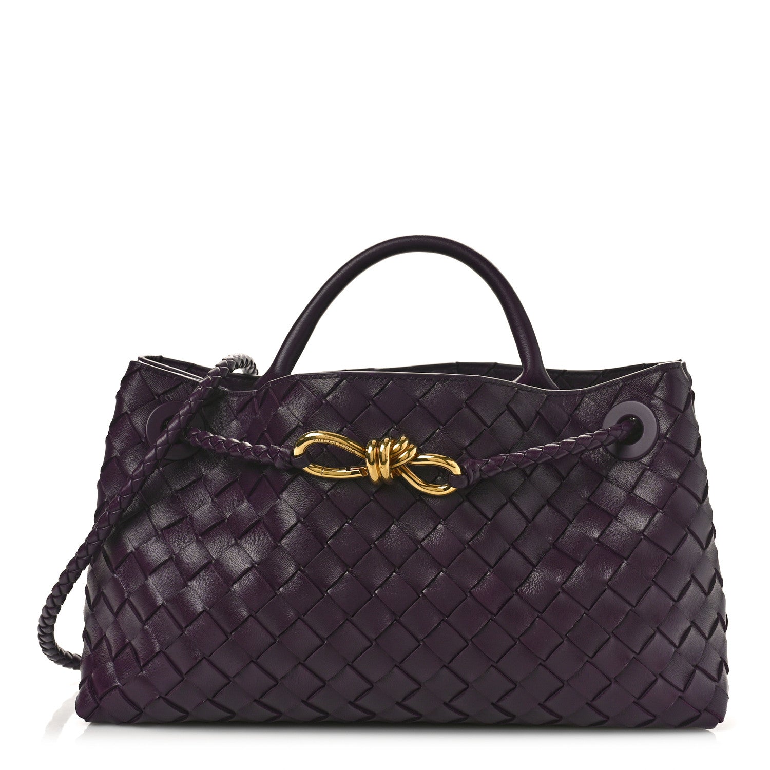 Bottega Veneta Nappa Intrecciato Small East West Andiamo Shoulder Bag Dark Mystic 1 of 10