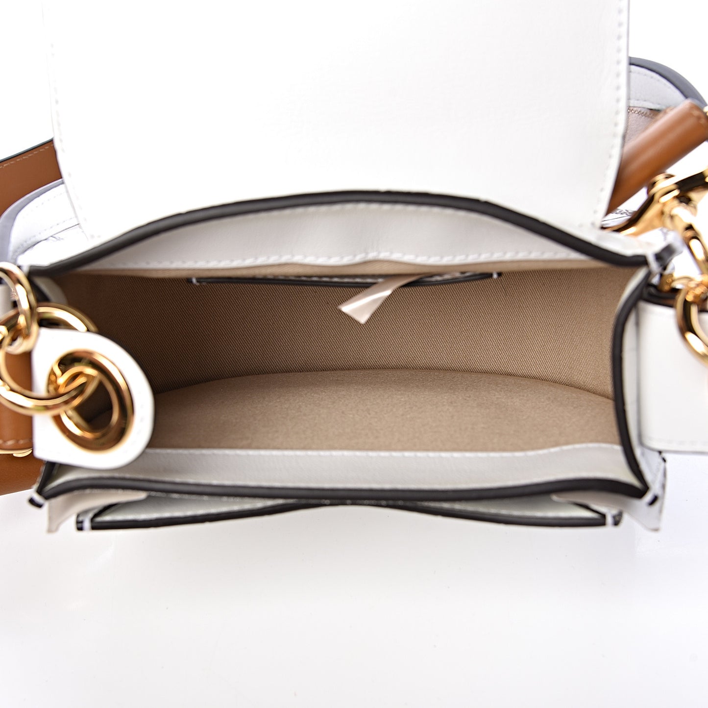 Calfskin Crocodile Embossed Small Tess Bag Brilliant White