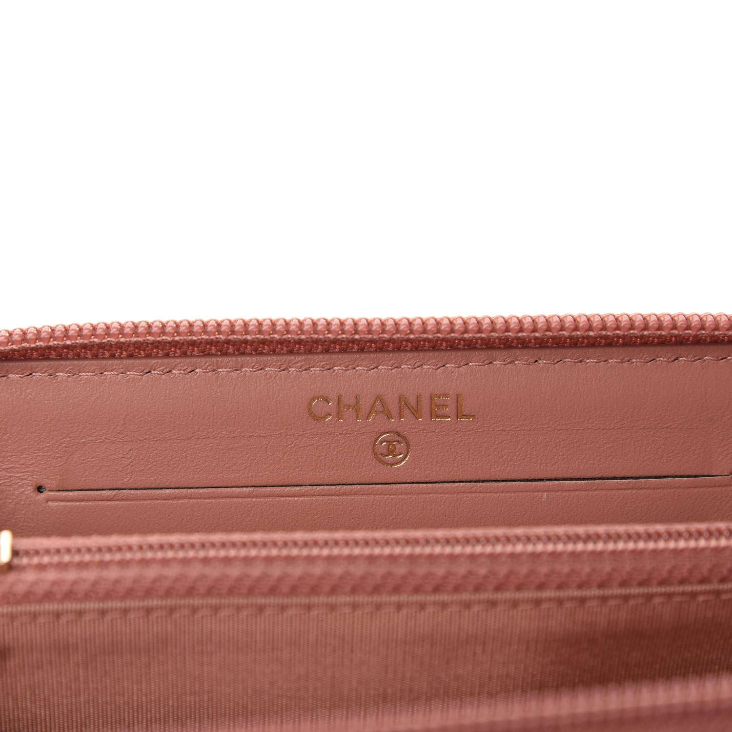 Chanel Caviar Quilted Small Boy Zip Around Wallet Pink 6 of 9