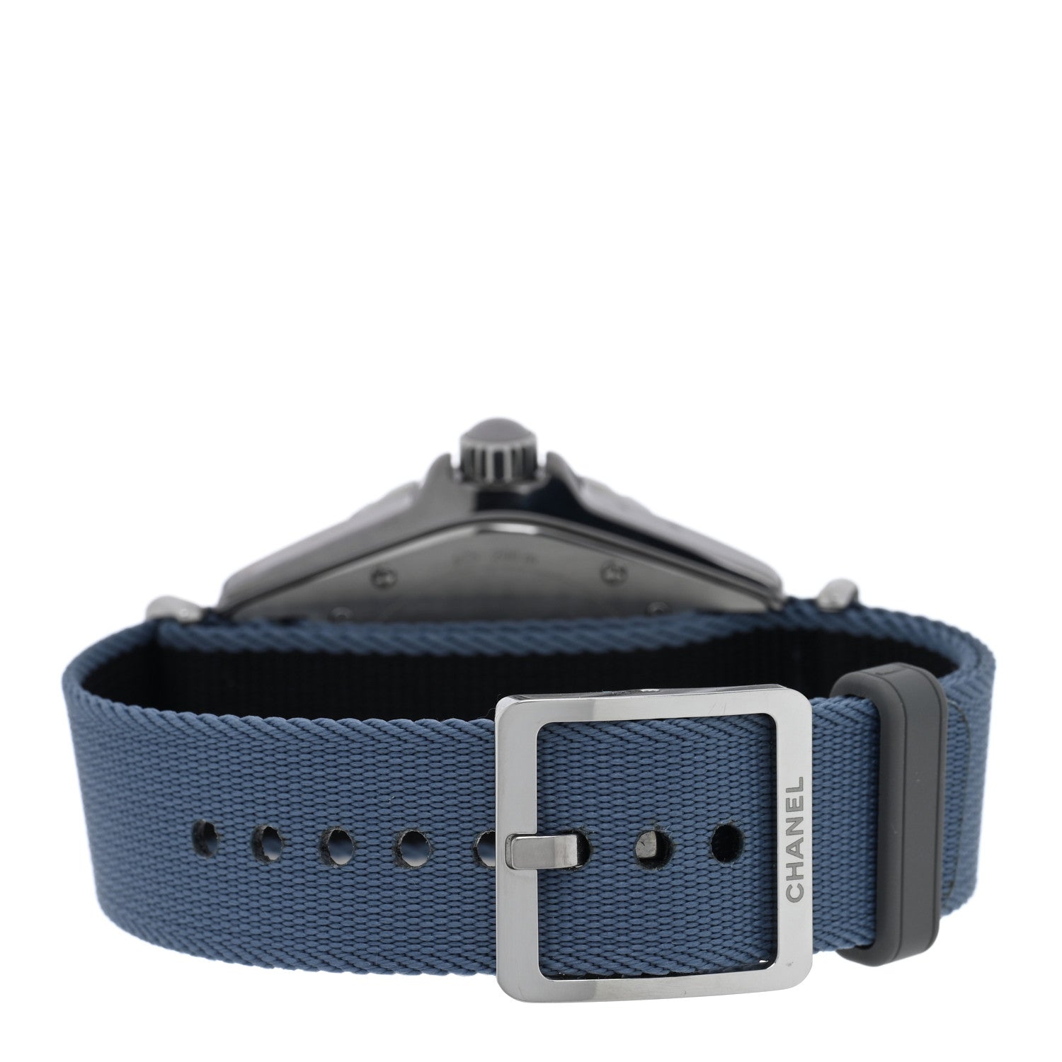 Chanel Titanium Ceramic Nylon 38mm J12 Automatic Watch Blue 3 of 6