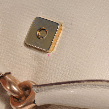 Gucci Textured Leather Horsebit Clutch Beige 9 of 9