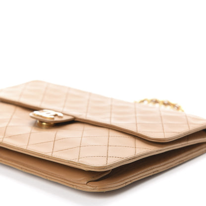 Chanel Lambskin Quilted Medium Single Flap Beige 7 of 16