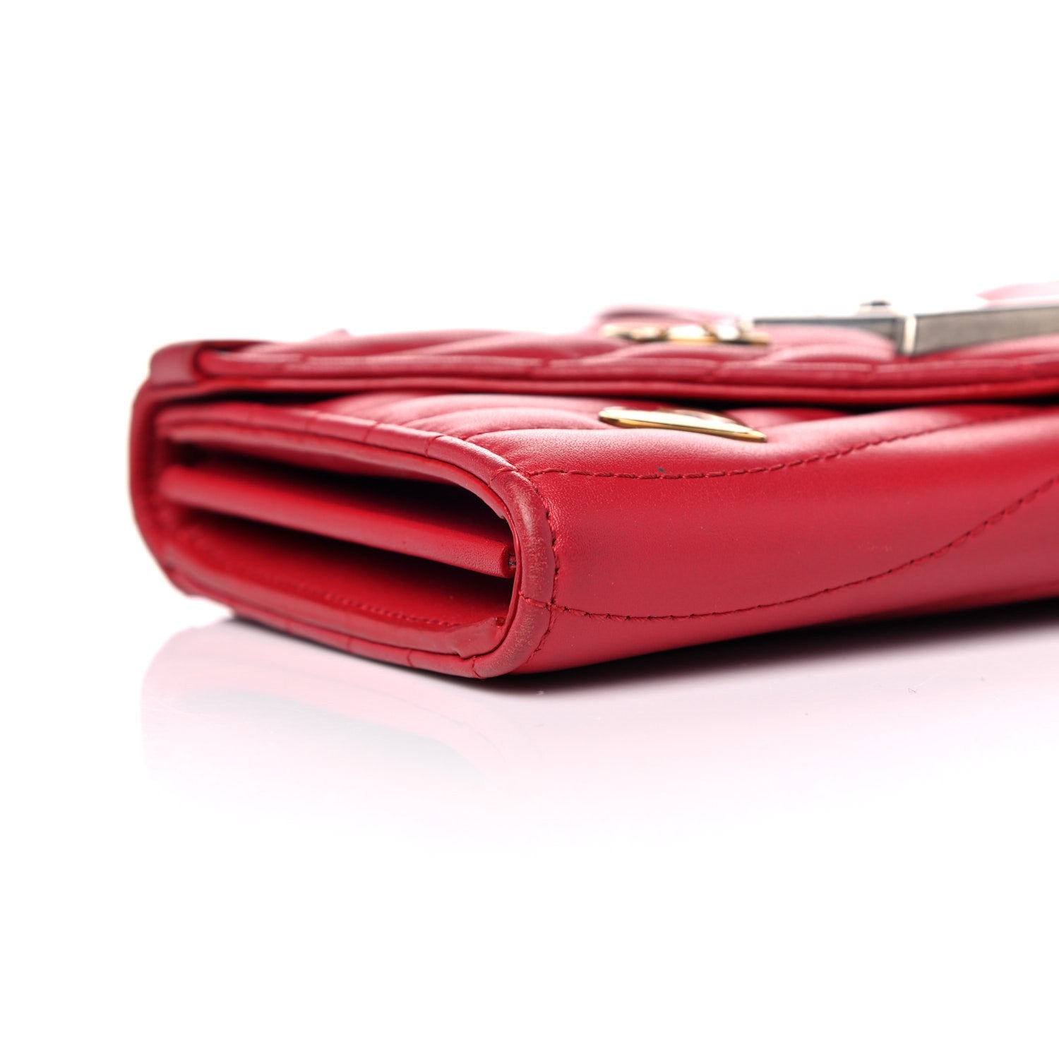 Louis Vuitton Calfskin Love Lock New Wave Long Wallet Red 7 of 14