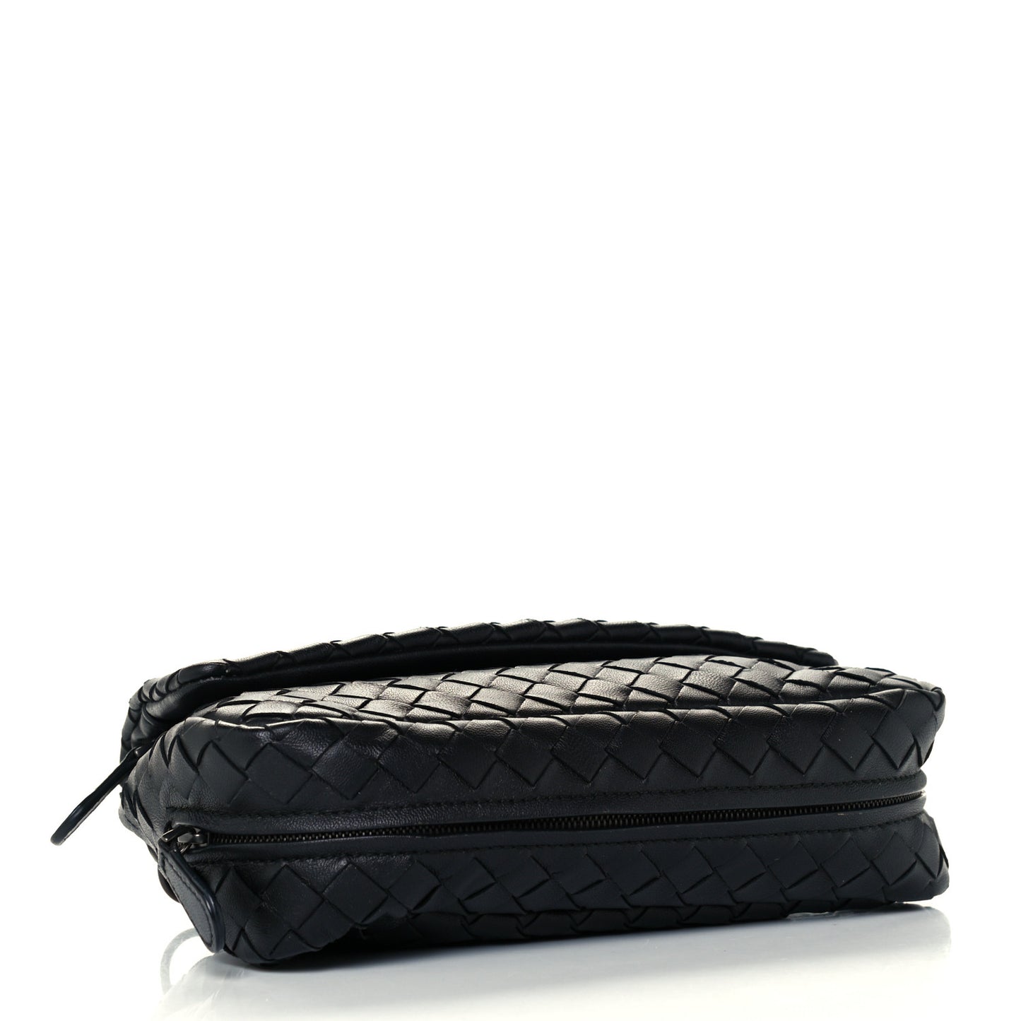 Nappa Intrecciato Small Chain Crossbody Black