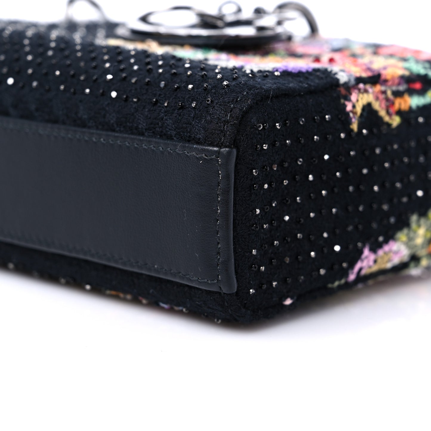 Embroidered Beaded Floral Lady D-Joy Black Multicolor