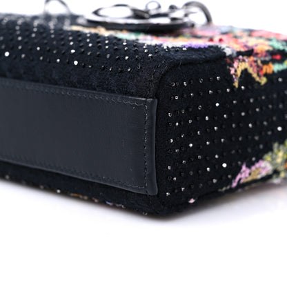 Christian Dior Embroidered Beaded Floral Lady D-Joy Black Multicolor 8 of 11