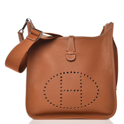 Hermes Taurillon Clemence Evelyne III PM Gold 1 of 9