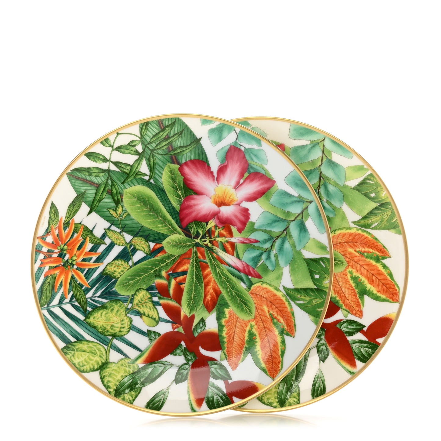 Porcelain Passifolia Dessert Plate N°2 Set of 2