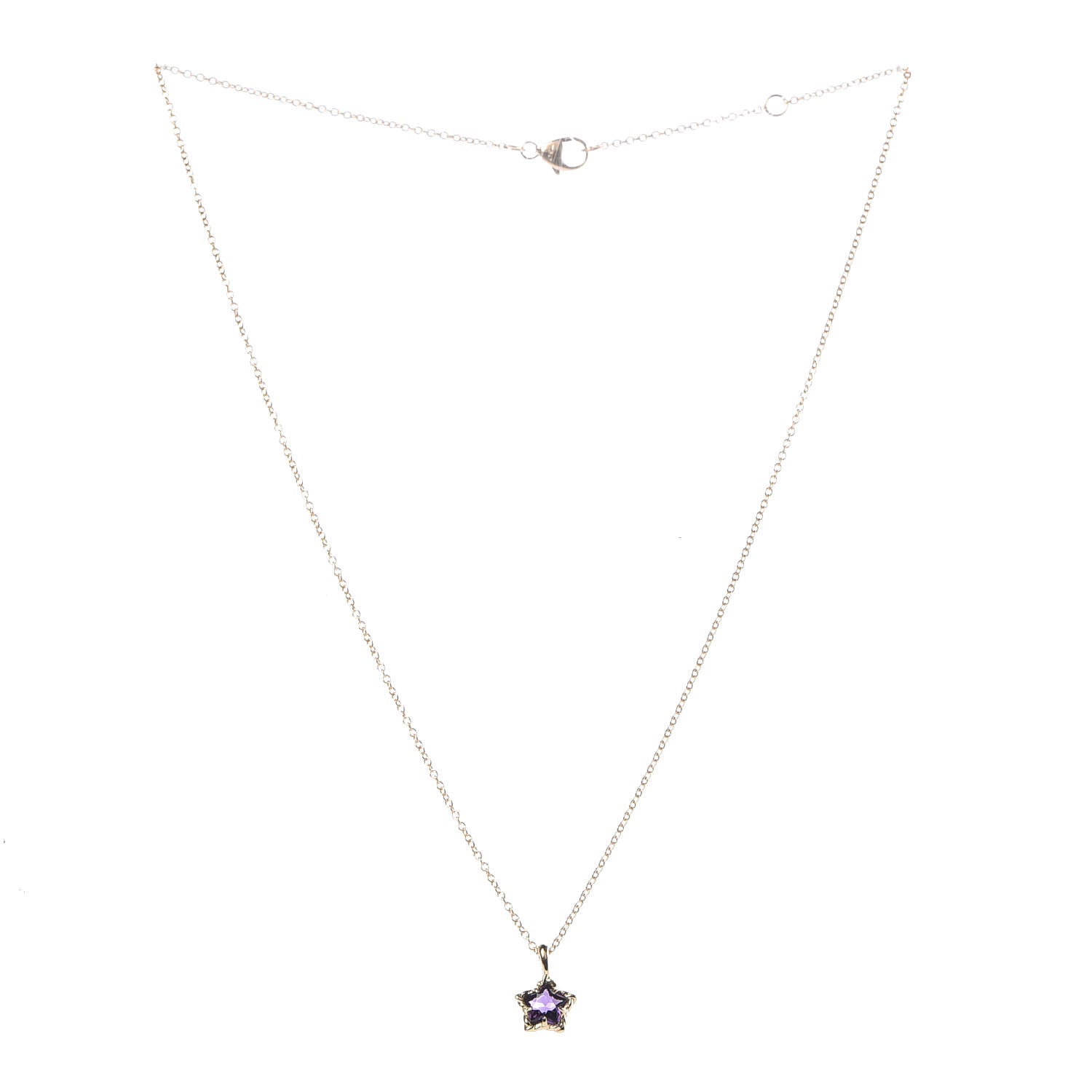 David Yurman 18K Yellow Gold Amethyst Cable Collectibles Kids Star Charm Pendant Necklace 3 of 5