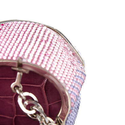 Judith Leiber Crystal Butterfly Celestrina Minaudiere Clutch Plum 8 of 10