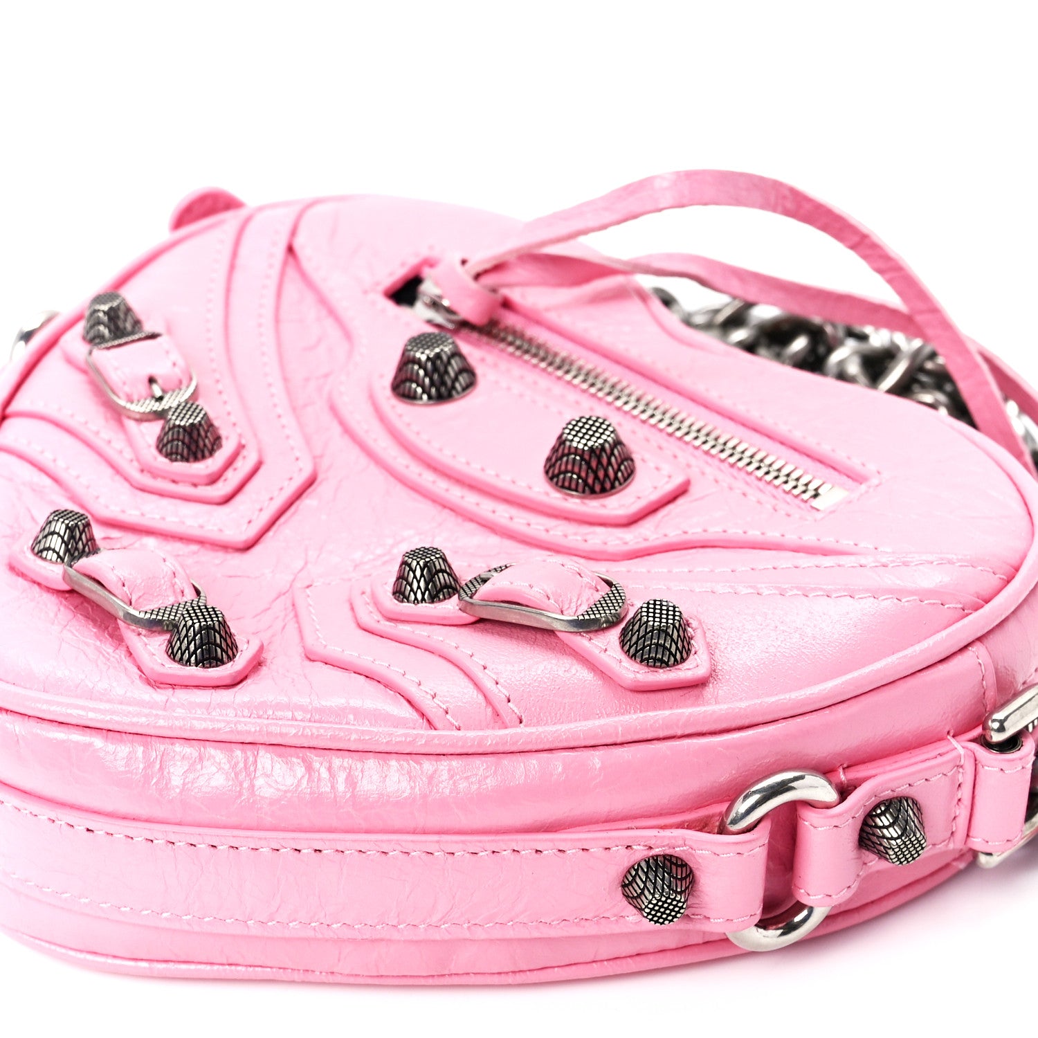 Balenciaga Agneau Arena Mini Le Cagole Heart Bag Sweet Pink