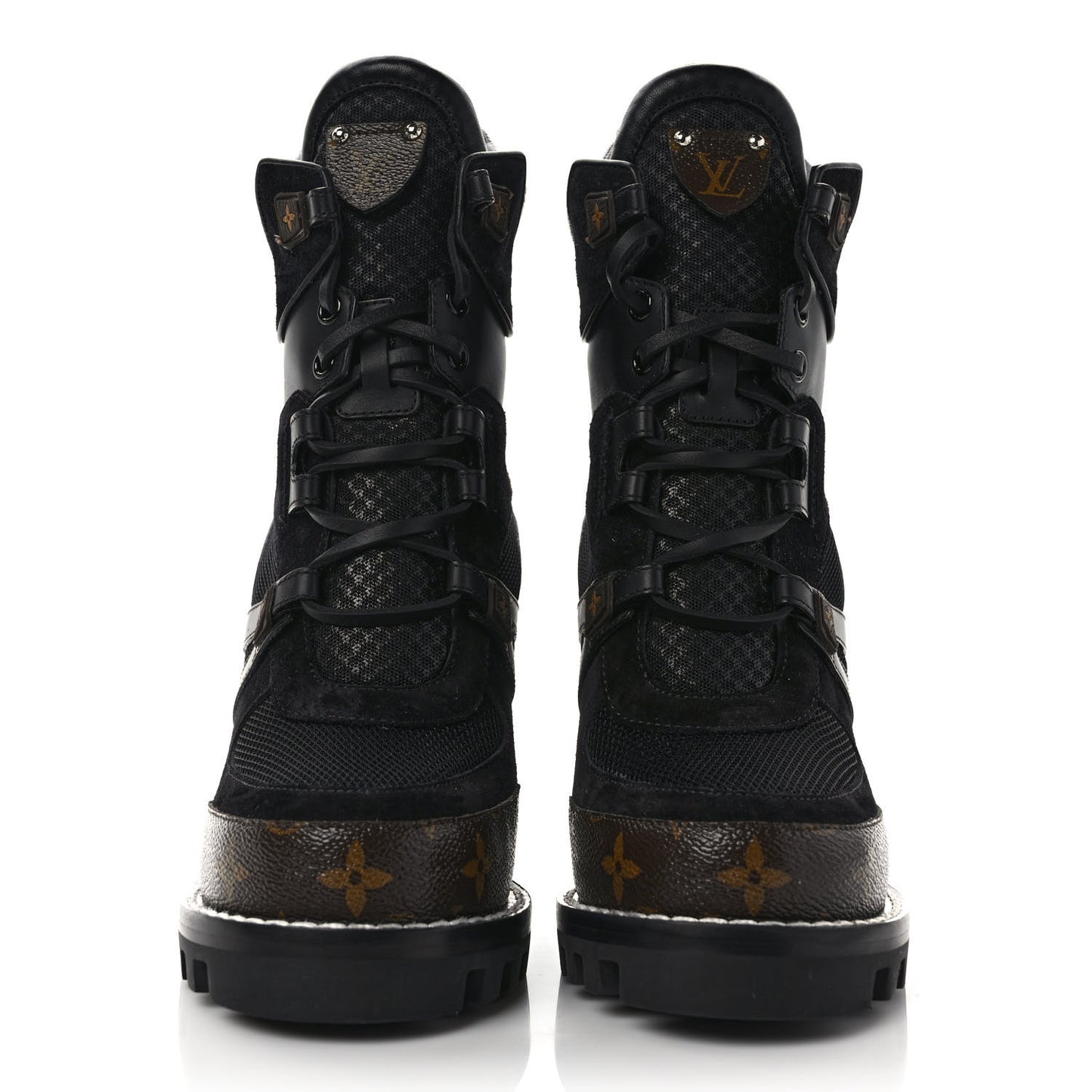 Suede Calfskin Monogram Star Trail Ankle Boots 39 Black