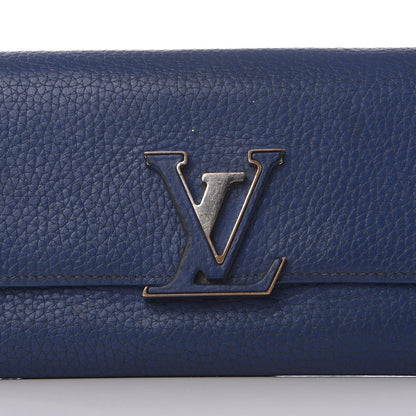 Louis Vuitton Taurillon Capucines Wallet Blue 10 of 10