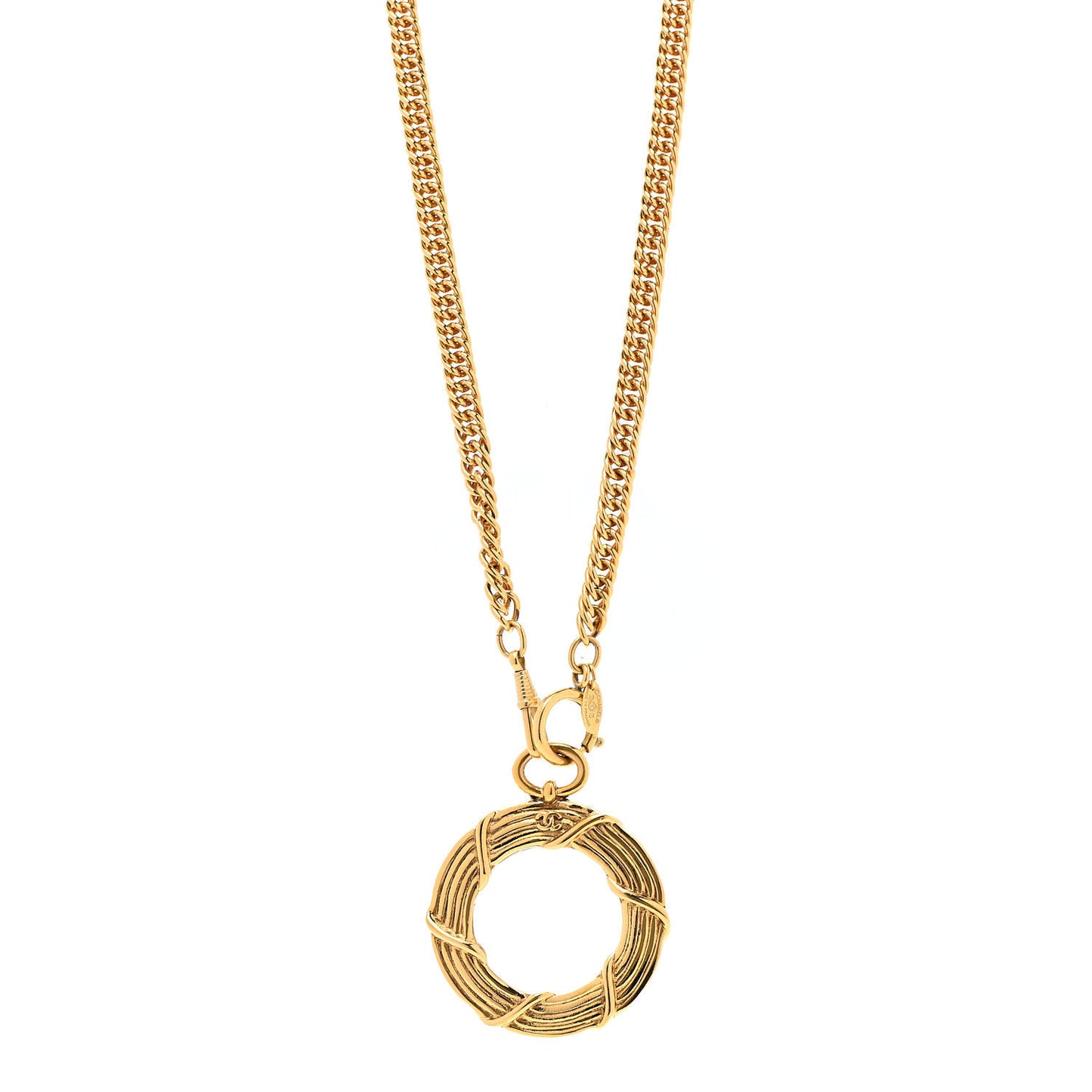 Loupe Magnifying Glass Necklace Gold