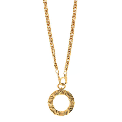 Chanel Loupe Magnifying Glass Necklace Gold 1 of 5