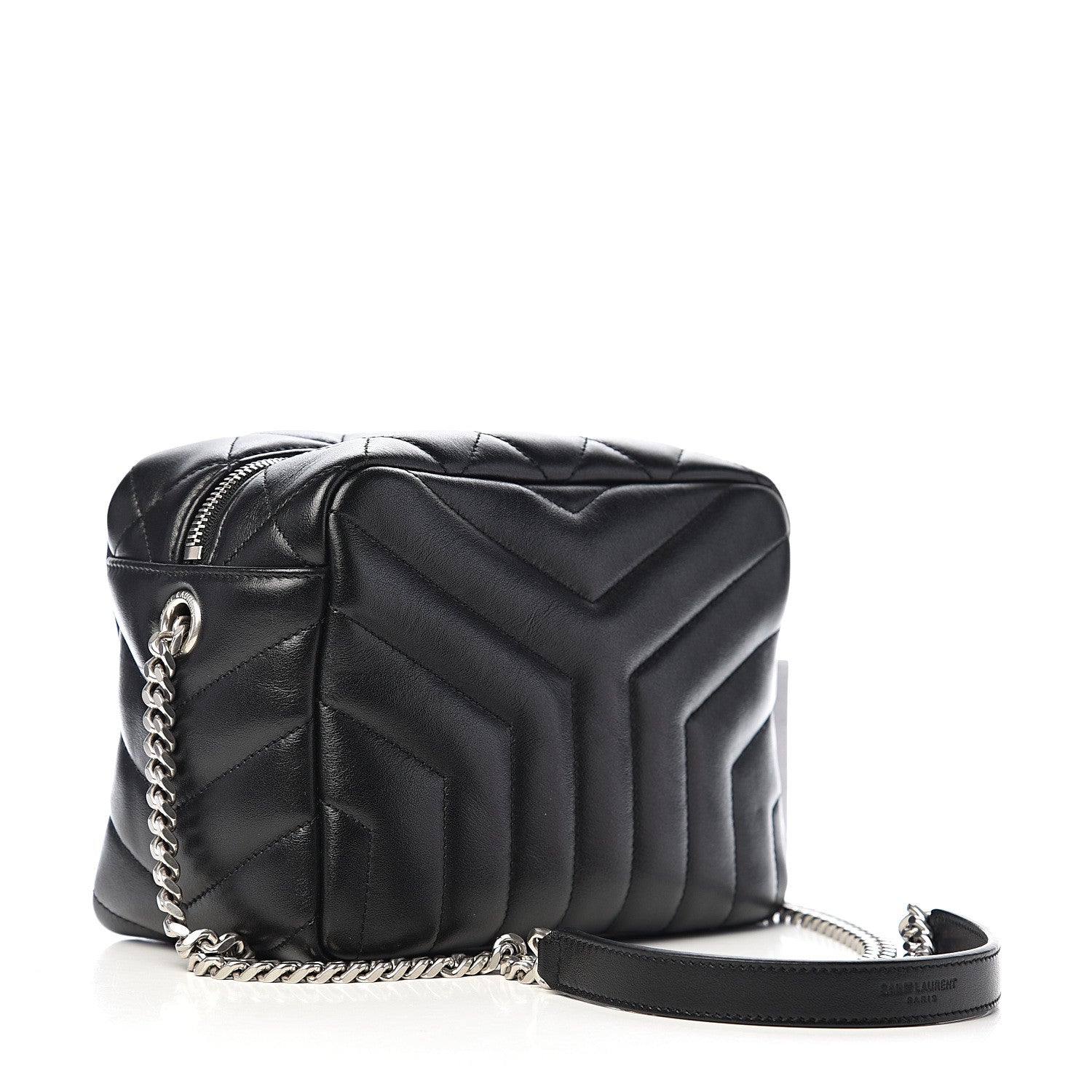 Saint Laurent Calfskin Y Quilted Monogram Small Loulou Bowling Bag Black 2 of 8
