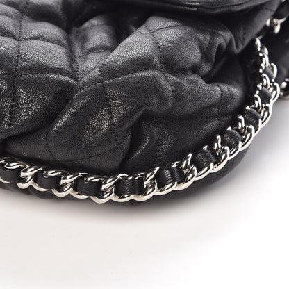 Chanel Washed Lambskin Quilted Medium Chain Around Messenger Black 13 of 14