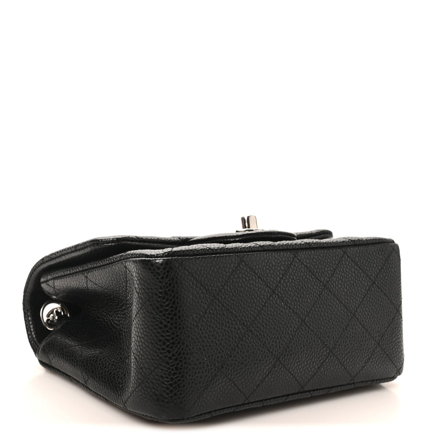Caviar Quilted Mini Square Flap Black