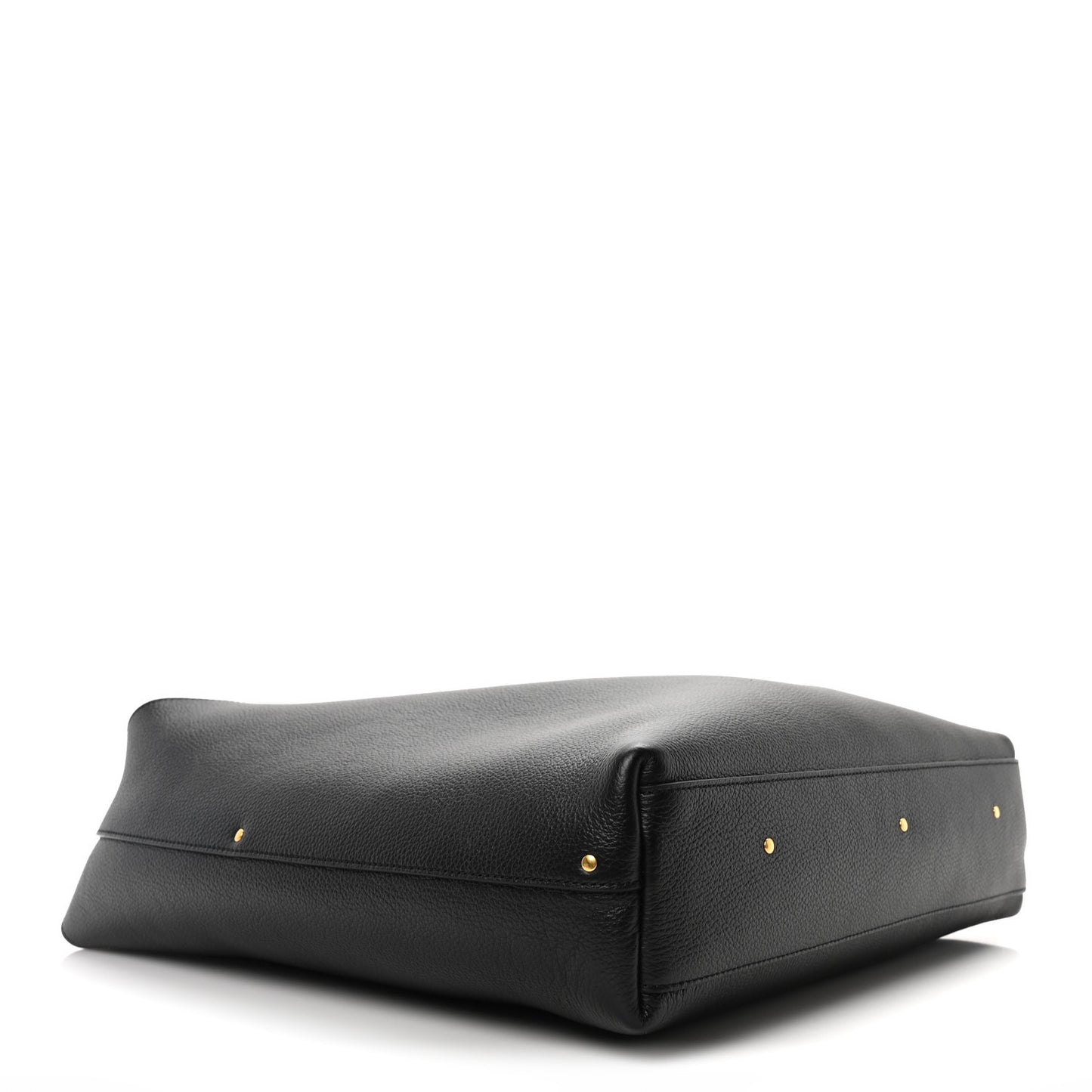 Grained Calfskin Marcie Hobo Bag Black