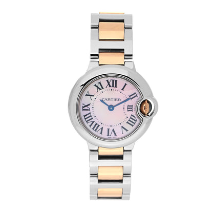 Cartier Stainless Steel 18K Pink Gold Pink Mother of Pearl 28mm Ballon Bleu De Cartier Quartz Watch 1 of 4