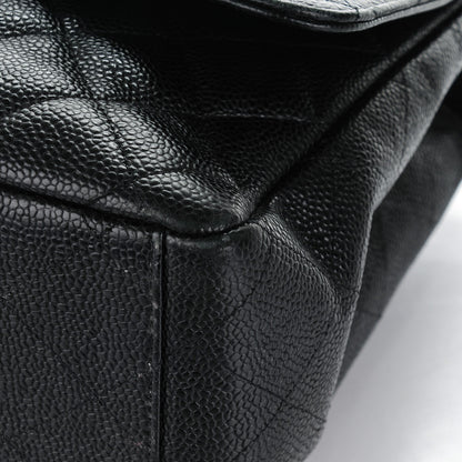 Chanel Caviar Quilted Jumbo Single Flap Black 9 of 10