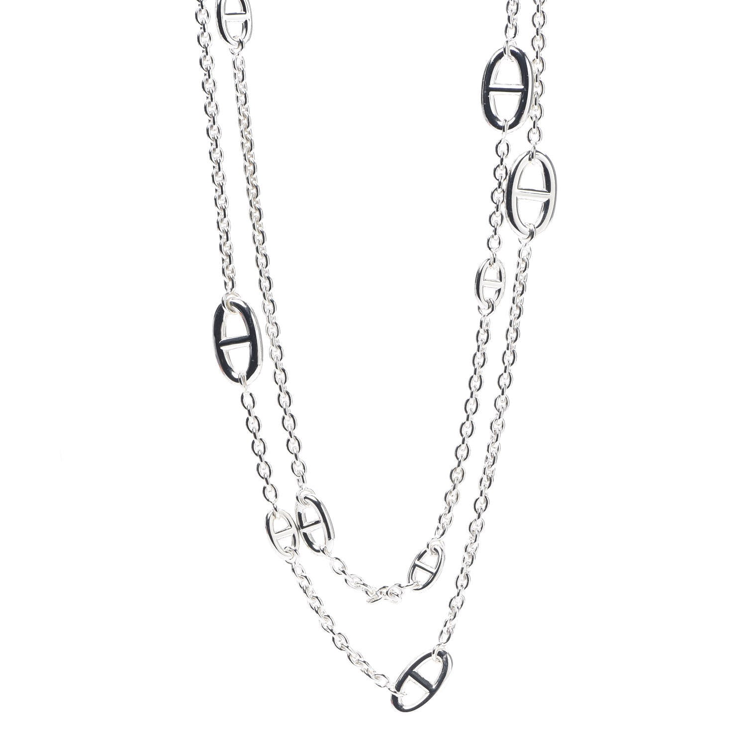 Hermes Sterling Silver Farandole Necklace 120 1 of 5