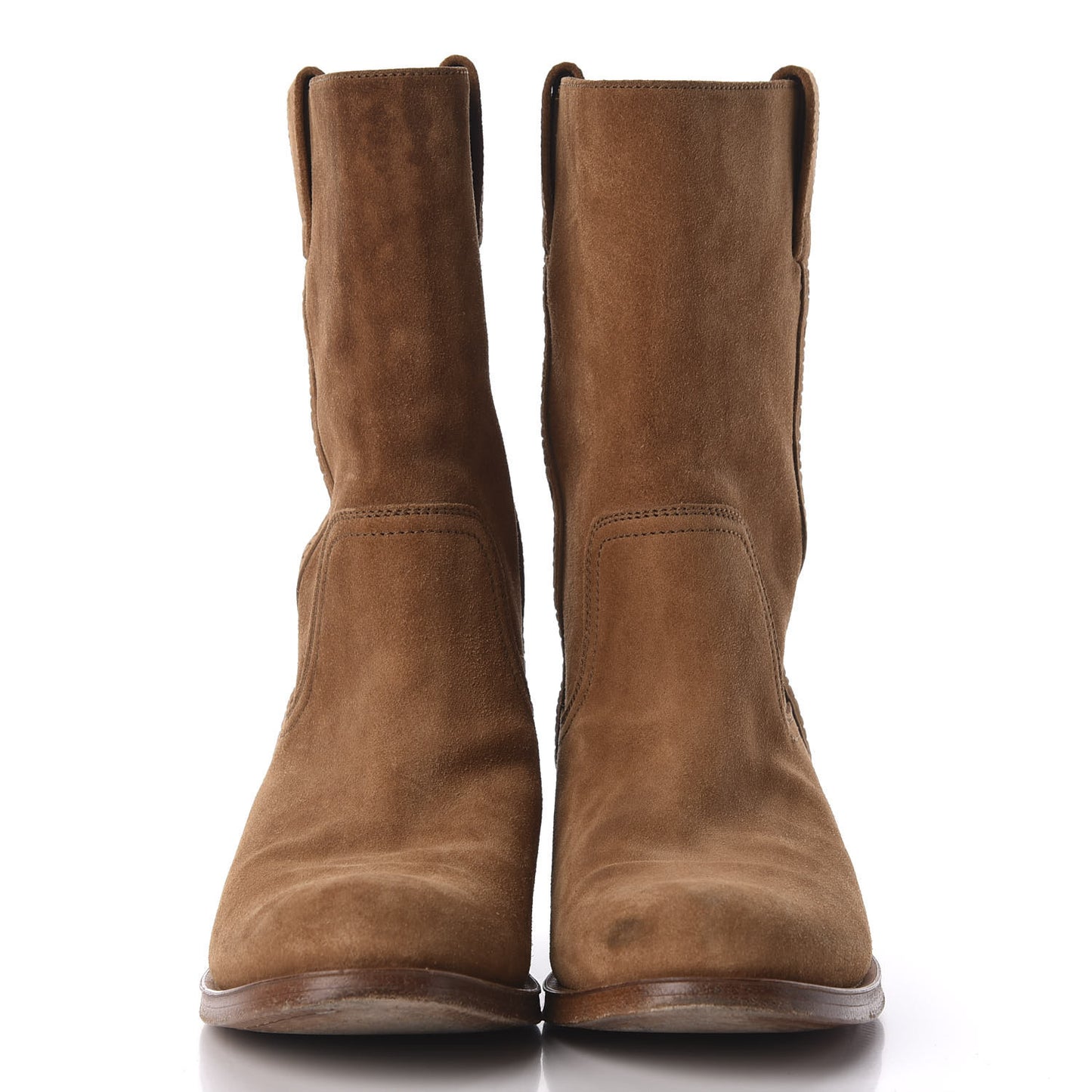 Suede Logo Boots 40.5 Camel
