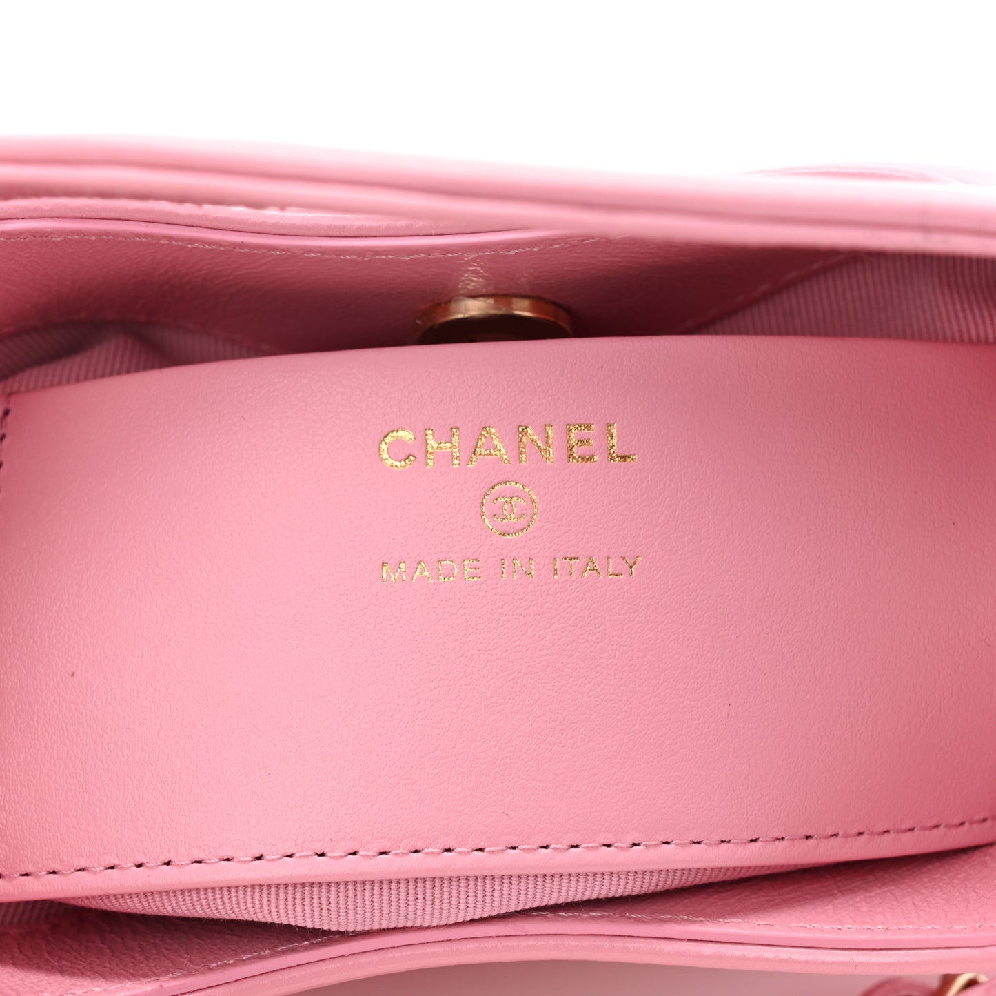 Shiny Lambskin Quilted Nano 31 Shopping Bag Pink