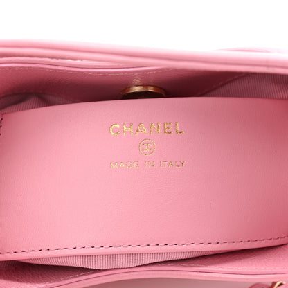 Chanel Shiny Lambskin Quilted Nano 31 Shopping Bag Pink 6 of 11