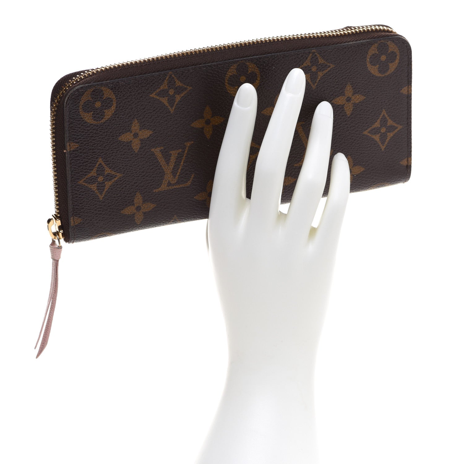 Louis Vuitton Monogram Clemence Wallet Rose Ballerine 2 of 8
