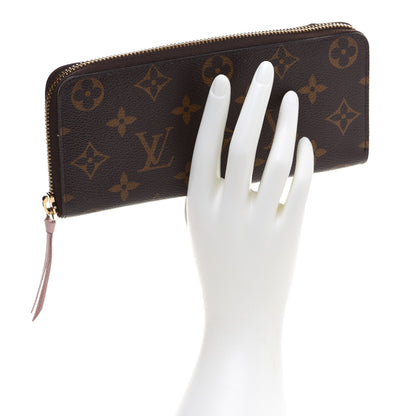 Louis Vuitton Monogram Clemence Wallet Rose Ballerine 2 of 8