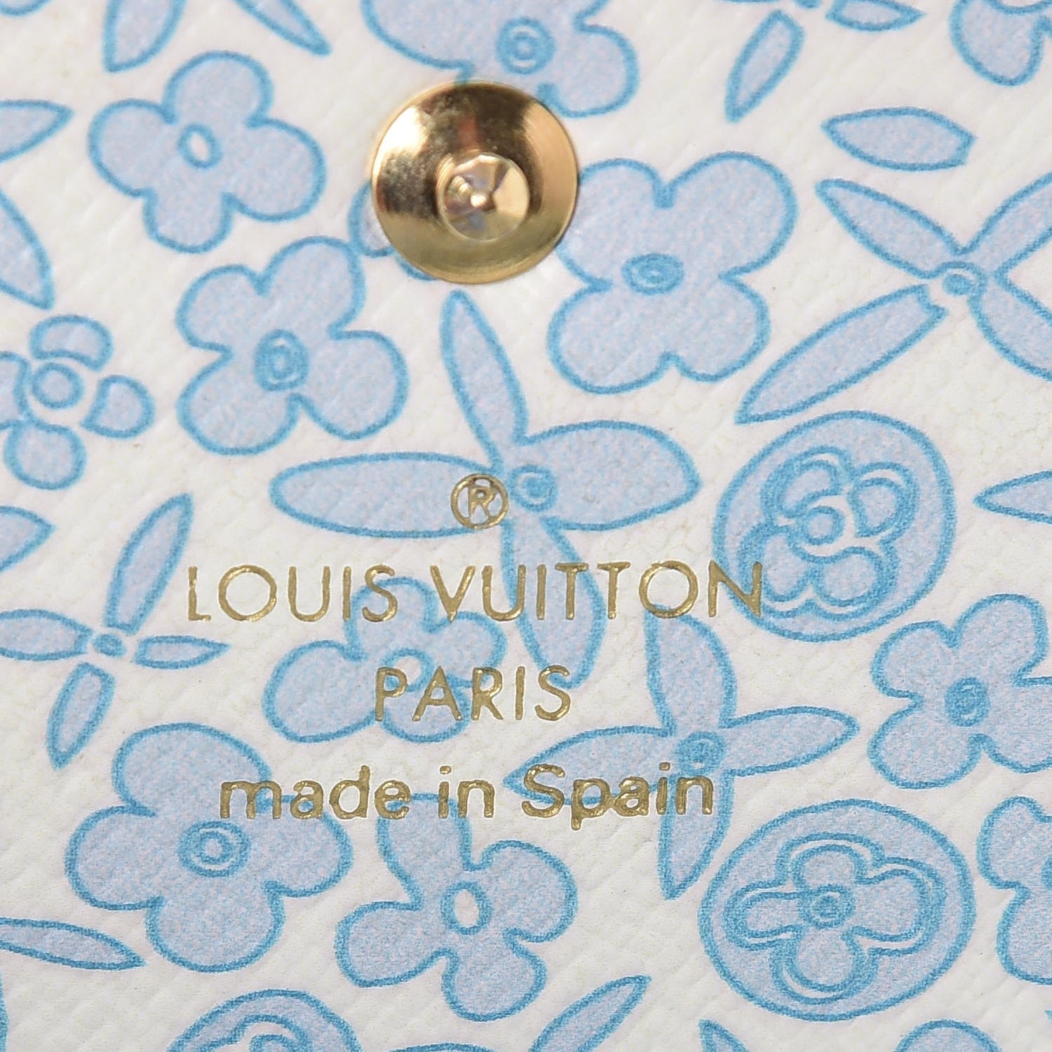 Louis Vuitton Monogram Fleuri Sarah Wallet Violet 6 of 8