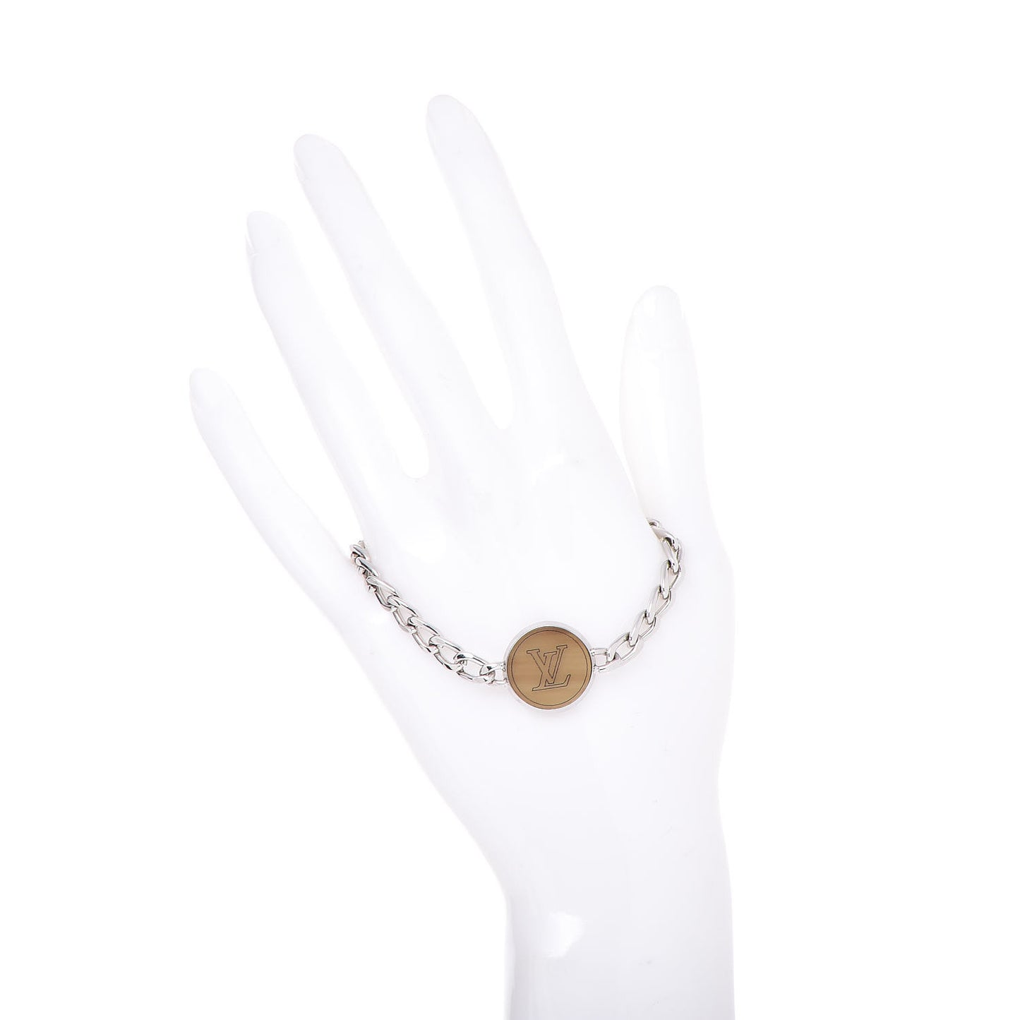 LV Charm Bracelet Silver
