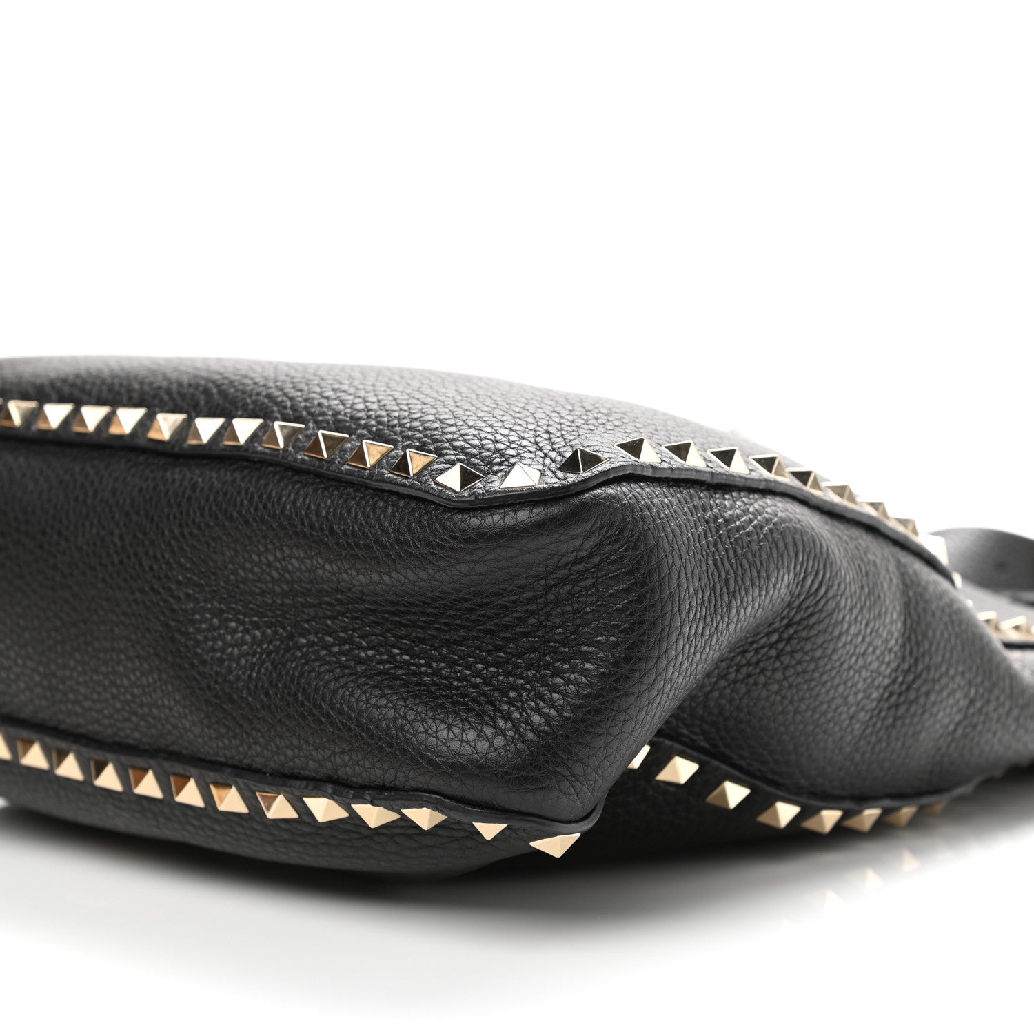 Valentino Garavani Pebbled Calfskin Large Rockstud Flip-Lock Messenger Bag Black 9 of 9